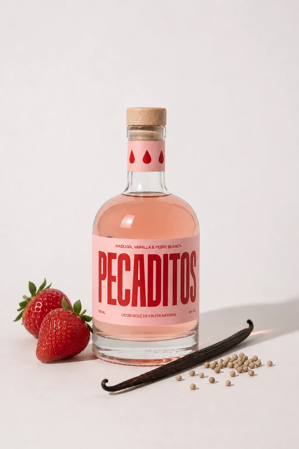 Pecaditos Pink Temptation amb maduixes, vainilla i pebre blanc